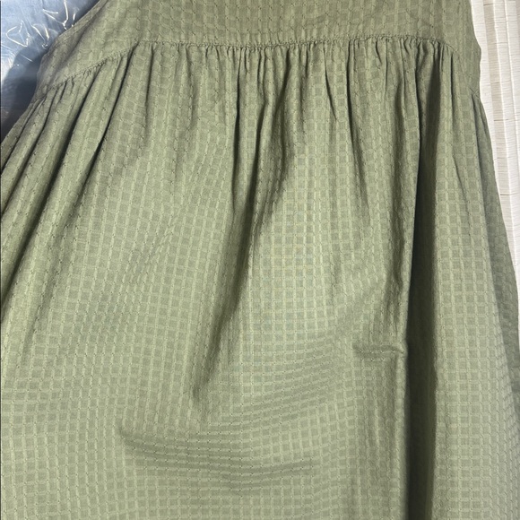 Gap Army Green Spaghetti Strap Textured Pocketed Midi Sundress Size Small - Picture 15 of 15